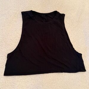 Black Sleeveless Cropped Lululemon Top